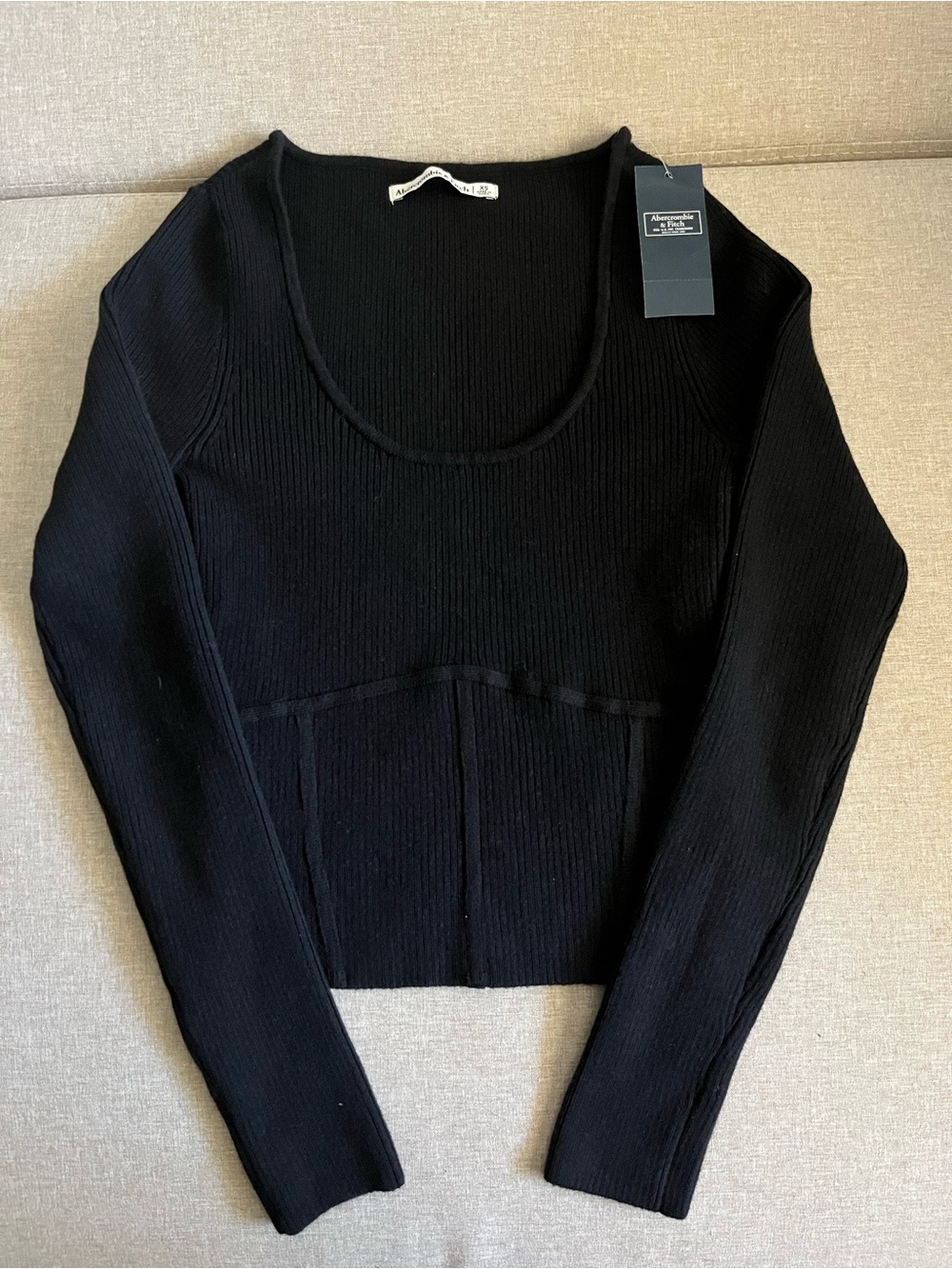 Abercrombie & Fitch scoopneck corset sweater top